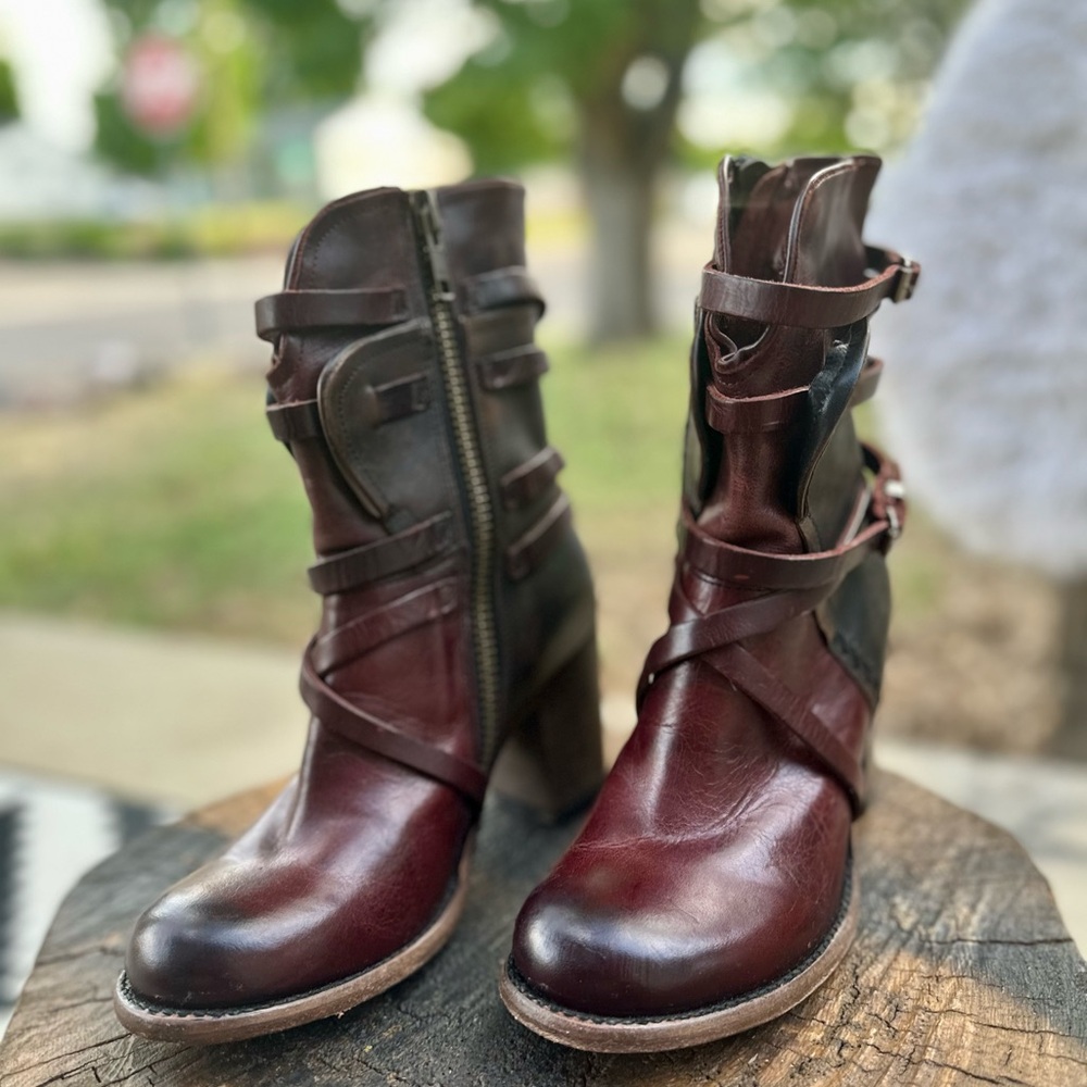 Freebird by Steven “Baker” Style Red Leather Boots
